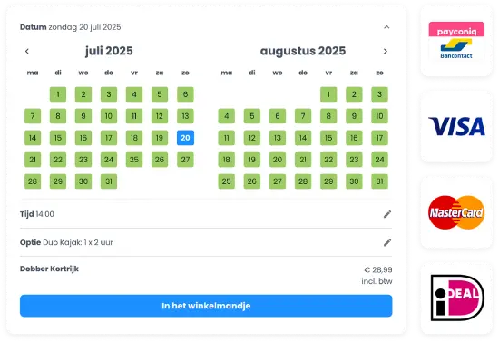 Reserveer online